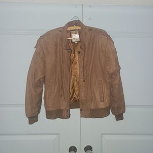 Leather jacket bomb jacket